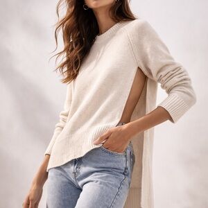 BROCHU WALKER SIDE SLIT SWEATER